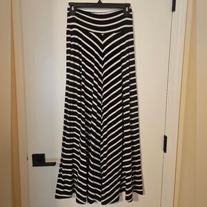 AB Studio Chevron Striped Maxi Skirt